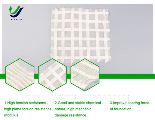 ποιότητας  Ecological Protection Glass Fiber Geogrid 30-80kN/m For Water Conservancy εργοστάσιο