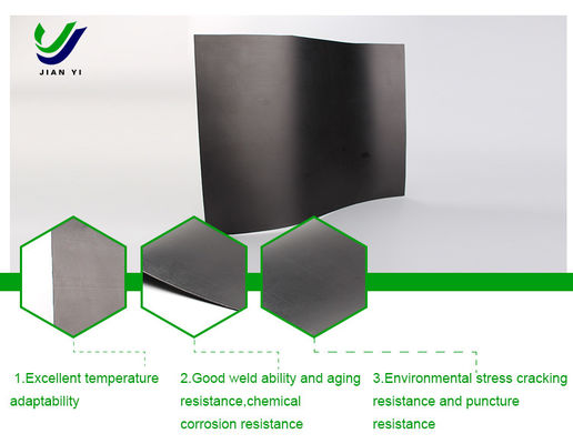 Διαπερατό υλικό HDPE ομαλή γεωμεμβράνη για διήθηση και απομόνωση