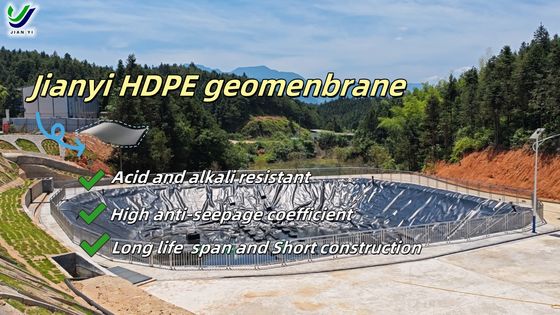 Υδατοασφαλής HDPE ομαλή γεωμεμβράνη με χημική σταθερότητα και αντοχή για μακροχρόνια προστασία