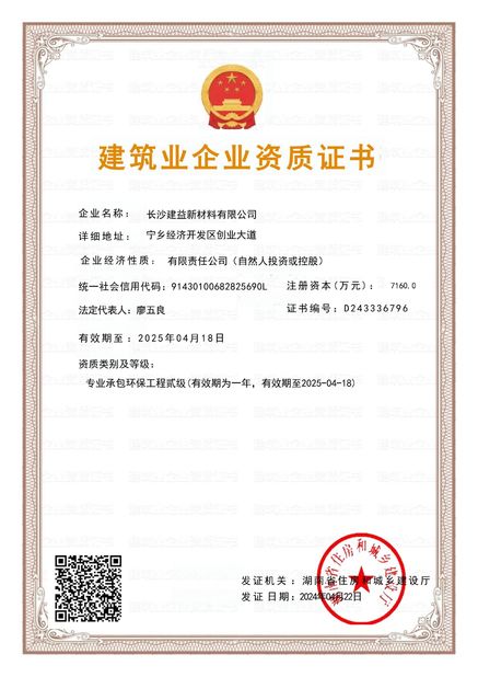 Κίνα Changsha Jian-Yi New Material Co., Ltd. Πιστοποιήσεις